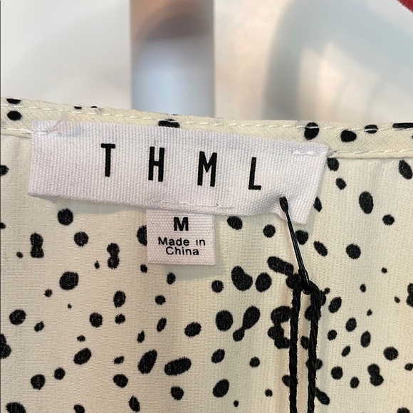 THML Black and White Ruffled Embellished Blouse - Picture 2 of 6